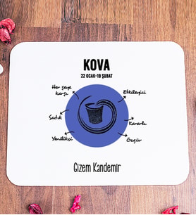 Kişiye Özel Kova Burcuna Hediye Mouse Pad