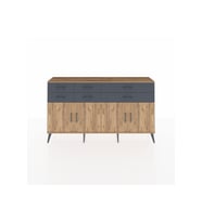 Arges Konsol 3 Raflı 6 Çekmeceli 4 Kapaklı 176x30x99 Çam-Çam/Antrasit