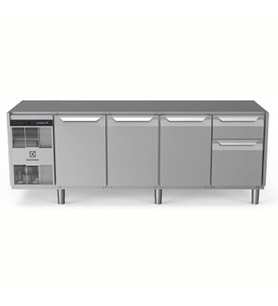 Electrolux Professional Endüstriyel Soğuk Tezgah 2 Kapılı +1/3+2/3 Çekmeceli 290 Lt, -2+10°c, Aısı 304, Üsttablasız EH4H7AAAD