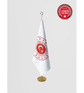 Dışişleri Bakanlığı Makam Bayrağı - Saçaksız Gold Set