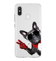 PrintiFy Xiaomi Mi 8 ile Uyumlu 1mm Slim Fit Köpek 2 050e Baskılı Şeffaf  Kılıf