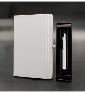 Beyaz Defter & Beyaz Tükenmez Kalem Hediye Seti