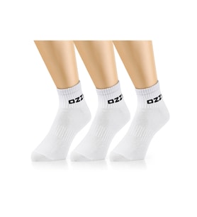 3 Çift Kısa Konçlu Tenis Spor Çorabı Beyaz Paket
