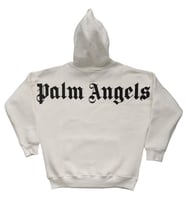 Erkek Kapüşonlu Owersize Salaş Krem Üç İplik Sweat Shirt ESK-PLMA