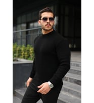 Erkek Bisiklet Yaka Örme Kazak