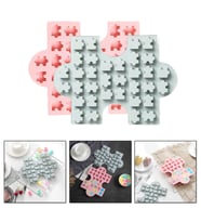 Silikon Kek Kalıp  Puzzle Şekilli Minik Puzzele Kalıbı Şeker Hamuru Jelibon Kalıbı
