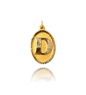 0.25 Gram 14 Ayar Altın Harf Kolye ucu