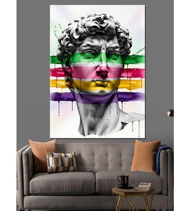 Yunan Heykeli Pop Art Dekoratif Kanvas - Mdf Ahşap Tablo