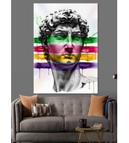 Yunan Heykeli Pop Art Dekoratif Kanvas - Mdf Ahşap Tablo