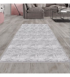 Gri Eskitme Desen Yıkanabilir Kaymaz Taban Leke Tutmaz Modern Salon Halısı ve Yolluk (Açık Gri)
