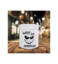 Beyaz Why So Serious Baskılı Seramik Küllük