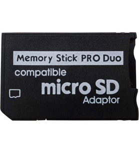 SONY PSP Memory Stick Pro Duo Adaptör PSP Hafıza Kartı Adaptör Mikro SD Kart Çevirici (Siyah)