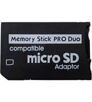 SONY PSP Memory Stick Pro Duo Adaptör PSP Hafıza Kartı Adaptör Mikro SD Kart Çevirici (Siyah)