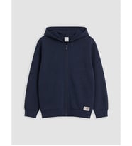 LCW Kids Lacivert Kapüşonlu Erkek Çocuk Fermuarlı Sweatshirt