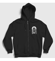 Presmono Unisex Siyah Darker Wednesday Addams Family Addams Ailesi Fermuarlı Kapüşonlu Sweatshirt 365298tt