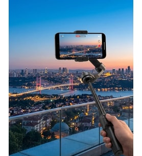 Profesyonel Telefon Gimbal Stabilizer 3 Axis Video Sabitleyici Vlog Tripod
