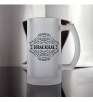 Kişiye Özel İsme Özel Şık Tasarım Bira Kadehi