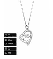 Love Yazılı Kalp Tasarım 316L Çelik Kolye Hediye Özel Kutulu