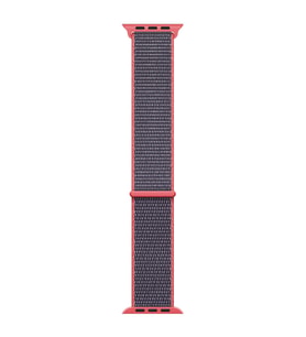 Microsonic Apple Watch Series 7 45mm Hasırlı Kordon Woven Sport Loop Koyu Pembe
