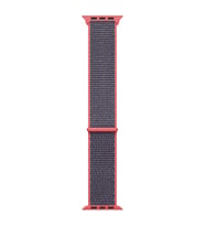 Microsonic Apple Watch Series 7 45mm Hasırlı Kordon Woven Sport Loop Koyu Pembe