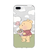 Iphone 7 Plus ve 8 Plus Uyumlu Winnie The Pooh Tasarımlı Şeffaf Telefon Kılıfı
