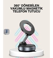 Güçlü Mıknatıslı Vakumlu Araç Telefon Tutucu Alüminyum Gövde