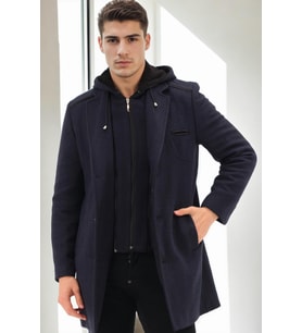 PLT8371 DEWBRRY ERKEK PALTO-DİAGONAL LACİVERT-2