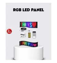 Mey İthalat® RGB LED Panel – USB Güç Girişli, GIF ve Yazı Gösterimli Akıllı Ekran