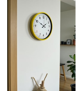 36 Cm Sarı Modern Dekoratif Duvar Saati (Standart)