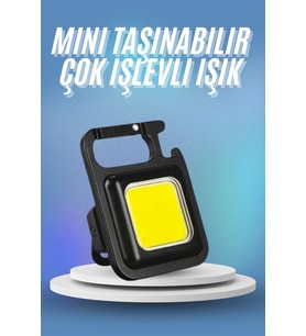 Işıldak USB Şarjlı Cep El Feneri Taşınabilir Mini Led Işık Çok Fonksiyonlu