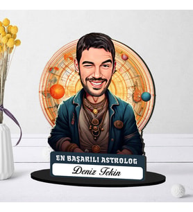Kişiye Özel Erkek Astrologa Hediye Karikatürlü Biblo