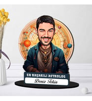 Kişiye Özel Erkek Astrologa Hediye Karikatürlü Biblo
