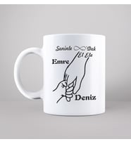 Sonsuza Dek El Ele Tasarımlı Kupa Kişiye Özel