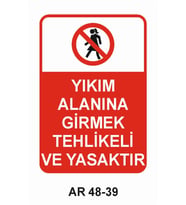 İŞ GÜVENLİĞİ UYARI LEVHASI 1 ADET PVC 21 X 29CM