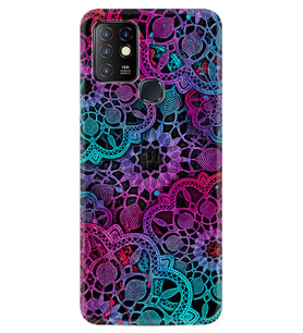 INFINIX Hot 8 9 10 11S Hot 10 Play 10T Kılıf Desemli Silikon Colurful Mandala 1667