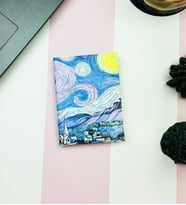 Yıldızlı Gece Tasarımlı Sert Kapaklı Mini Defter