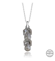 Swarovski Crystal Taşlı Salkım Gümüş Kadın Kolye