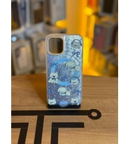 iPhone 12 / 12 Pro Uyumlu Renkli İllüstrasyon Özel Tasarım Silikon Kılıf (Beyaz - Gümüş)