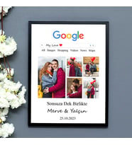 Sevgiliye Hediye Google Arama Motoru Tasarımlı My Love Yazılı Kişiye Özel Sök Tak Yapışan Fotoğraf Çerçevesi Sevgiliye Yıldönümü Hediyesi