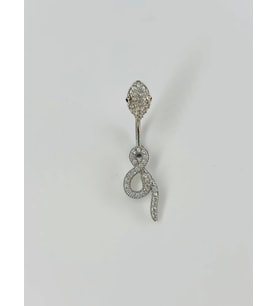 Yılan Detaylı Göbek Piercing - Pg0056