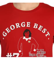 Bant Giyim - George Best Futbol Kırmızı Erkek T-shirt Tişört