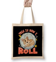 This Is How I Roll Cute & Funny Scooter Lover Pun Bez Çanta Uzun Saplı