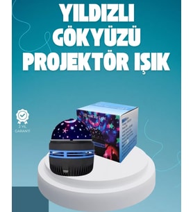 Döner Galaxy Projektör Gece Lambası – Ay Ve Yıldız Işıklı Atmosfer Lamba, Usb Bağlantılı