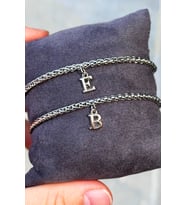 2 Adet Unisex Paslanmaz Çelik Bileklik Sevgili Arkadaş Çift Bilekliği acb01c (Metal)