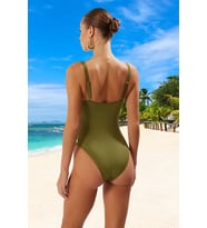 Modern Drape Mayo Hızlı Kuruyan Plaj Mayosu Yüzme Kıyafeti Swimsuit Banyo