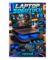 17 İnçe Kadar Uyumlu Çift Fanlı Laptop Soğutucu – Ayarlanabilir Notebook Standı