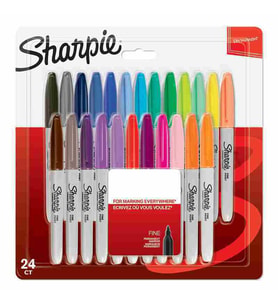 Sharpie Fine Permanent Markör 24 lü Karışık Bls Ücretsiz Kargo