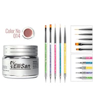 Fontenay Ellisan Protez Tırnak Jeli Builder Gel 56 Gram +  Tırnak Süsleme Desen Fırçası Seti No:2181