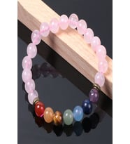 Pembe Kuvars Çakra Bileklik 8 mm