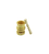 ORTA BOY  LÜX AHŞAP HAVAN SARIMSAK DÖVECEK Ç: 7.3CM--D: 6.5CM--Y: 10.5CM FİLELİ AMBALAJ (5343)